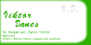 viktor dancs business card